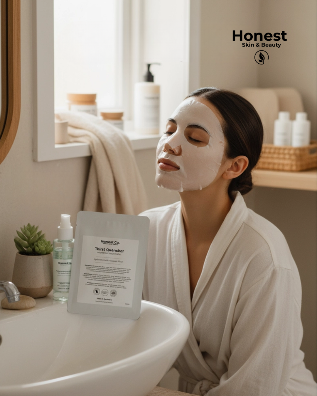Thirst Quencher Hydrating Sheet Mask Honest Co.